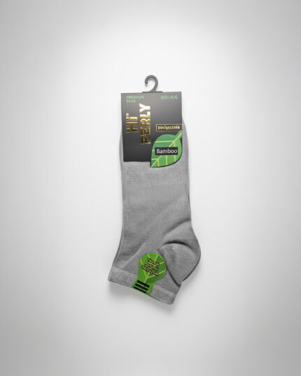 Erkek Patik Bambu Çorap Gri Renk | Dikişsiz, Nefes Alan ve Rahat