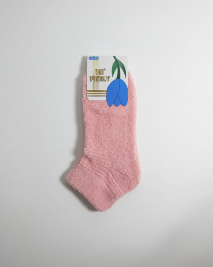 kadın ters havlu 36-40 çorap patik, yumuşak havlu dokulu, sıcak tutan kaymaz tabanlı çorap modeli pembe