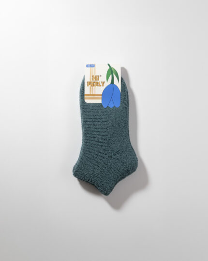 kadın ters havlu 36-40 çorap patik, yumuşak havlu dokulu, sıcak tutan kaymaz tabanlı çorap modeli su yeşili